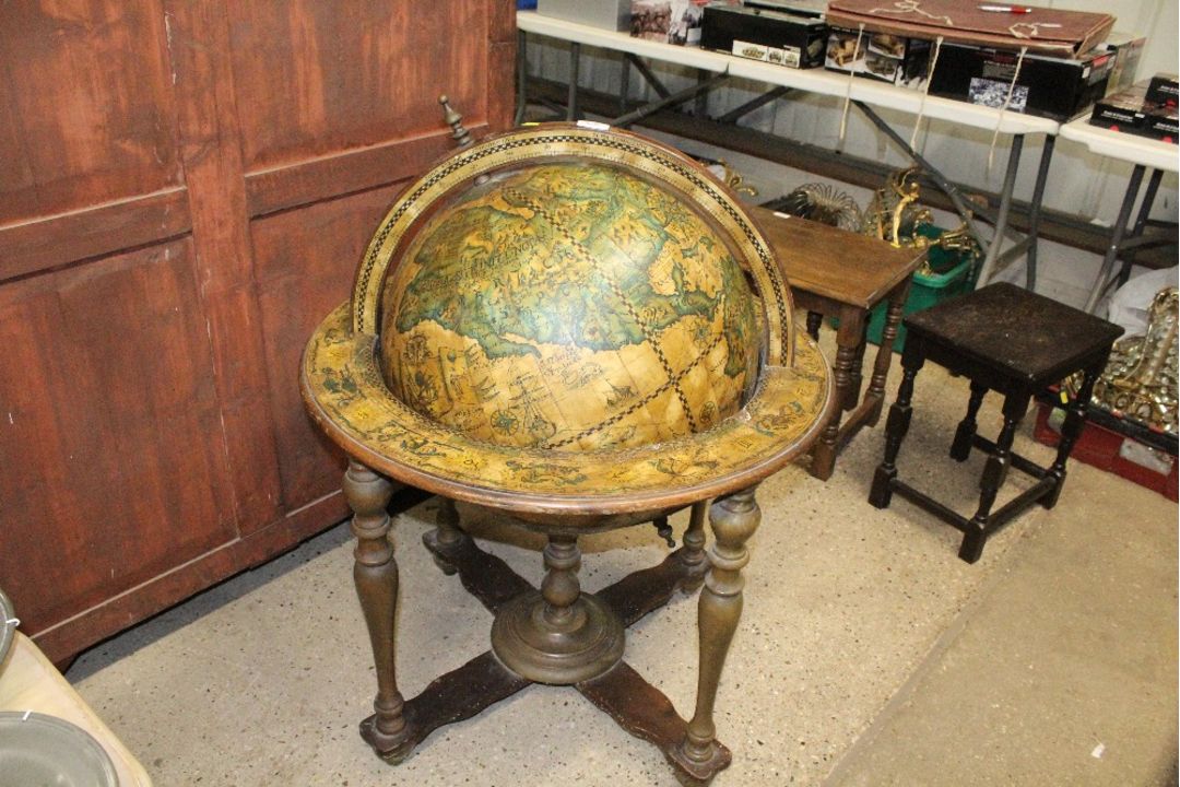 A large world globe on stand - Image 4 of 6