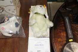 A Steiff Teddy Bear with Steiff cloth bag