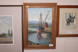 Oil on board study of a 