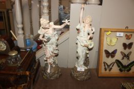 A pair of Austrian porcelain figurines