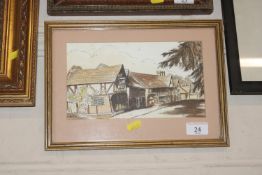 Edna M. Maynard, framed and glazed watercolour dep