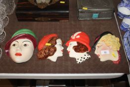 A Crown Devon face mask painted by Dorothy Anne an