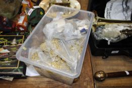 A box of various jewellery chains etc.