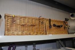 Two wicker hampers