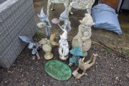 A quantity of various pixie ornaments