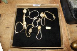 A collection of nine ladies wristwatches