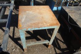 Metal welding bench.