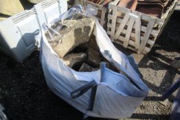Builders bag containing quantity of granite.