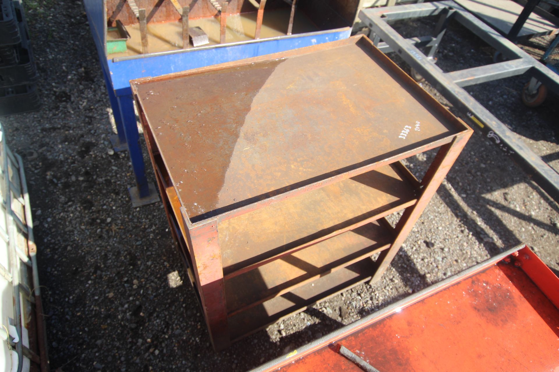 Workshop shelving unit.