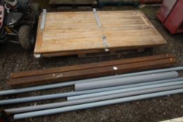 2 lengths of box section steel.