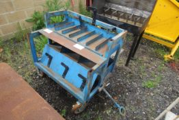 Mobile parts trolley.
