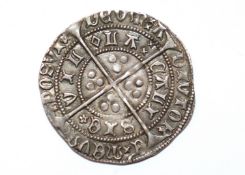 A Henry VI groat Villa Calisie, rosette and mascle