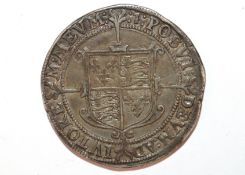An Elizabeth I half crown, MM 1