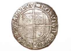 An Elizabeth I shilling, MM woolpack