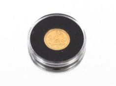 A 2014 1/10 fine gold angel, dated 2014