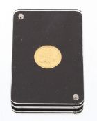 A 1/10 gold angel dated 2016, in presentation case