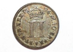 A 1686 Maundy twopence