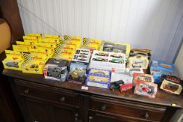 A collection of boxed die cast model vehicles