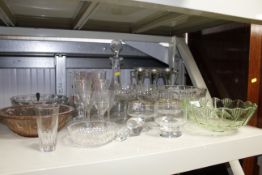 A collection of table glassware to include drinkin