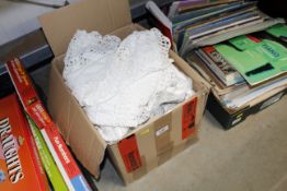 A box of table linen