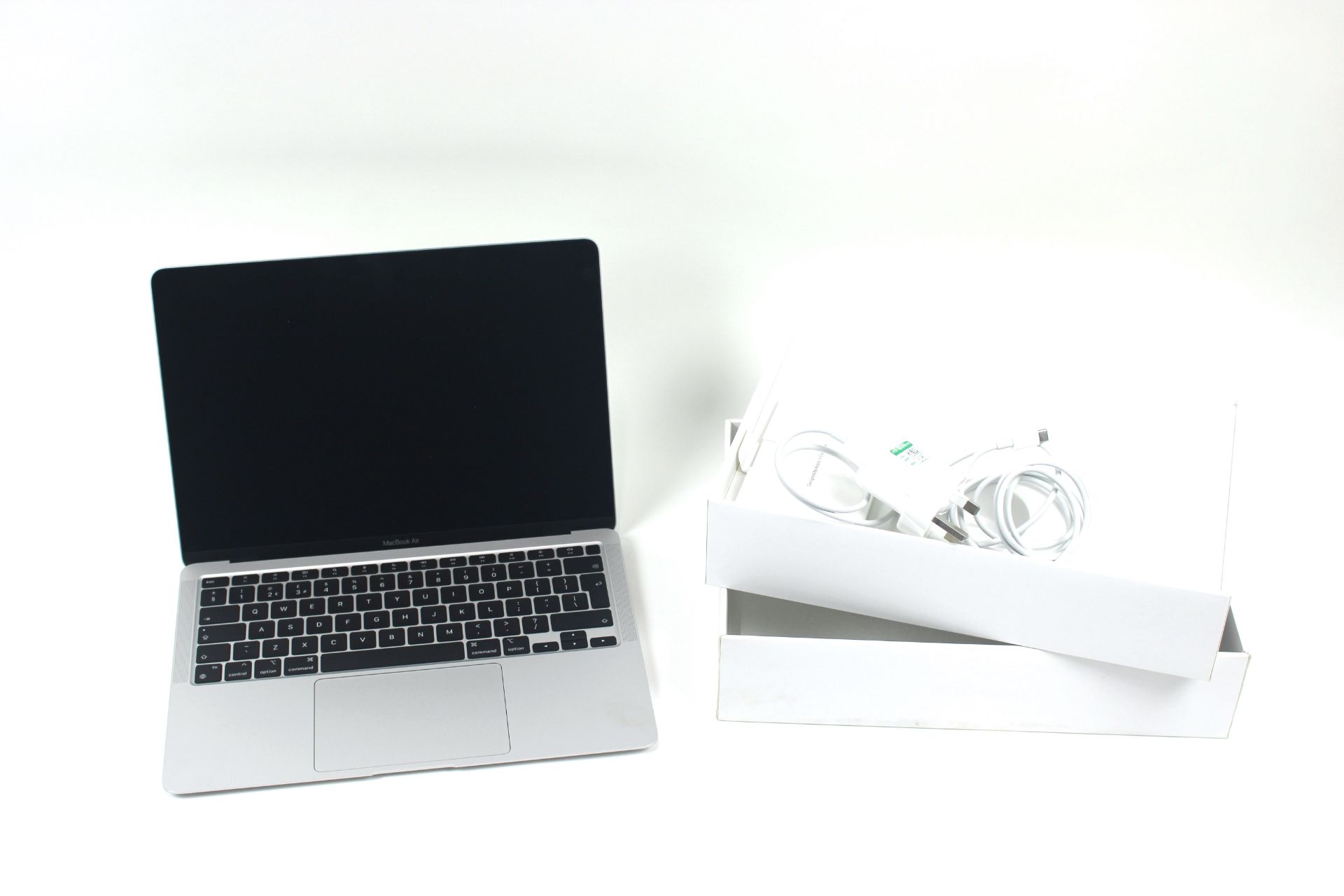 Apple MacBook Air (13") laptop. Operating System macOS Sonoma. CPU M1. RAM 8GB. SSD 256GB. Year