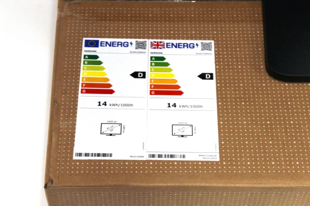Samsung S24A336NHU 23.8" Essential Monitor, as new with power cable, instruction manual and original - Image 8 of 9