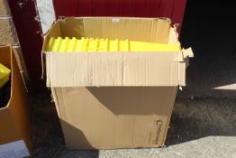 A box containing a quantity of Sharpsafe 7L biological waste bins SUBJECT TO VAT