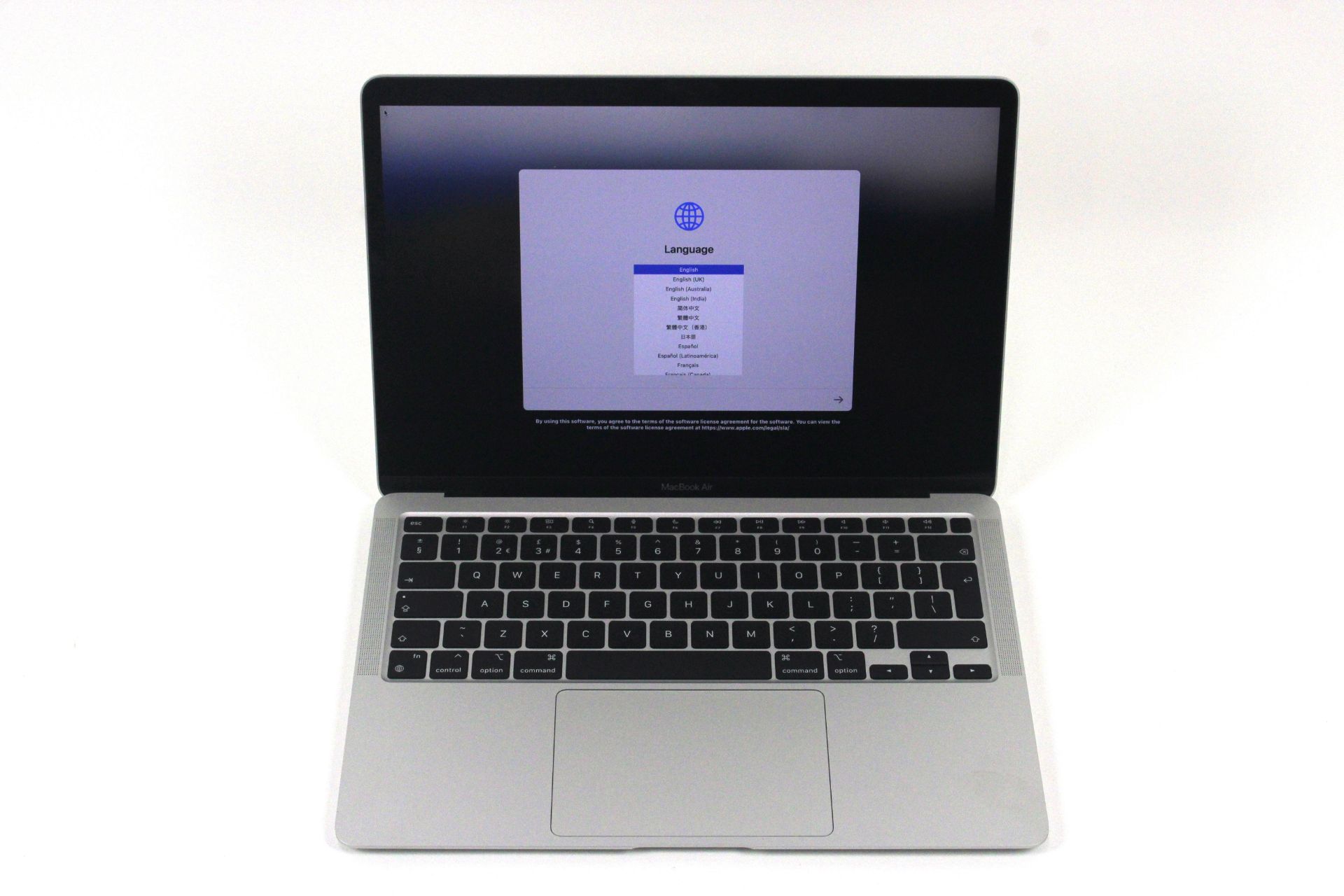 Apple MacBook Air (13") laptop. Operating System macOS Sonoma. CPU M1. RAM 8GB. SSD 256GB. Year - Image 10 of 11