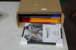 A quantity of ring binders; an A4 picture frame SUBJECT TO VAT