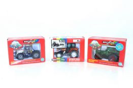 Britains JCB Fastrac 1135 No.9440; Britains Renault TZ16 tractor No.9497; and Britains Fendt 315LSA