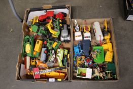 A collection of Britains, Siku, Ertl and other die-cast play worn model agricultural vehicles,
