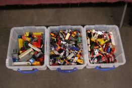 A large quantity of unboxed Corgi, Dinky and other models to include tankers, trailers, transporters