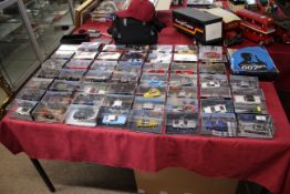 The James Bond Collection, 53 boxed vehicles and associated James Bond Car Collection magazines
