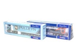 Corgi Limited Edition Man fridge trailer CC12005 Pulleyn Transport and a CC12218 Scania drop side