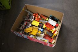 A collection of unboxed model vehicles to include Corgi, Major Toys, trailers, 5 tonne trucks,