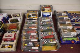 A collection of Corgi Classics delivery vehicles including Thornycroft boxed vans, Renault van, Ford