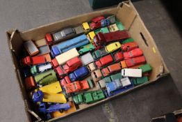 A collection of vintage Dinky vehicles including Foden and Guy lorries, Bedford etc. and other light