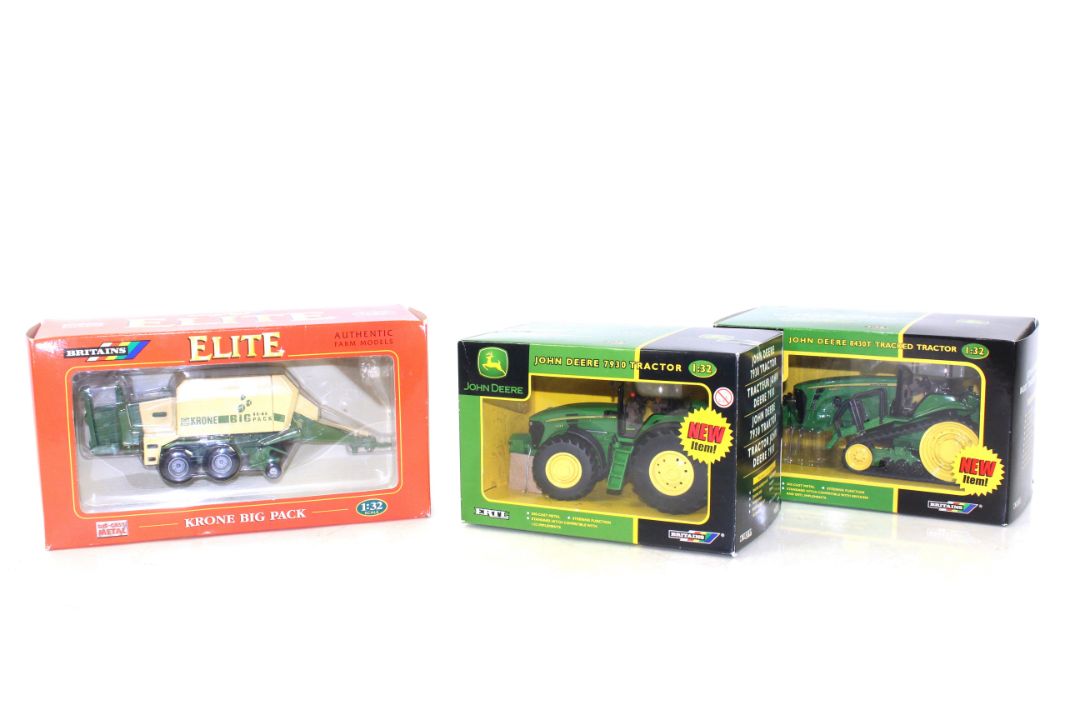 A Britains Elite Krone Big Pack baler No15040; Britains Ertl John Deere 7930 tractor No.42266; - Image 1 of 4