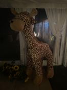 A large inflatable giraffe