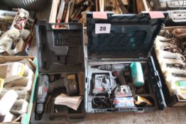 18v cordless drill (no charger) and Bosch 18v cordless drill with battery and charger. NO VAT