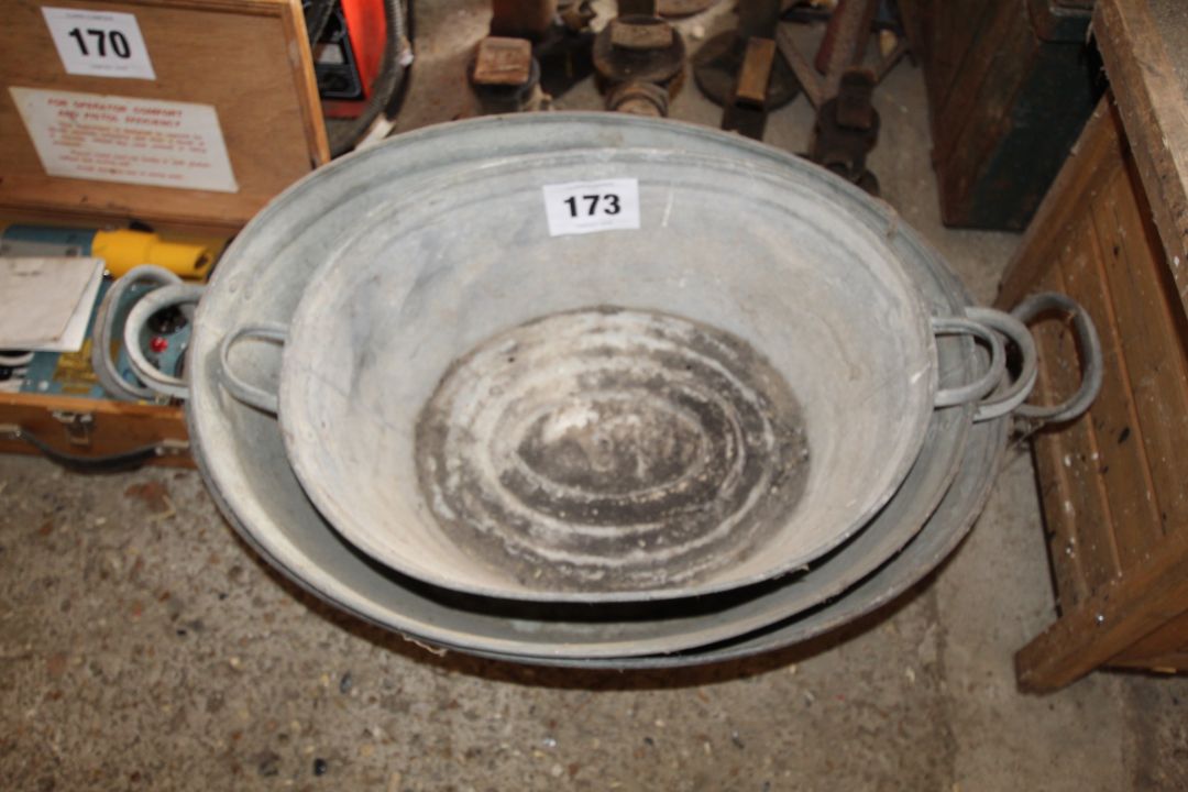 Galvanized baths. NO VAT