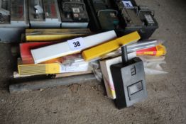 Quantity of brazing rods and a welding mask. SUBJECT TO VAT