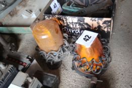 2x Flashing lights. NO VAT