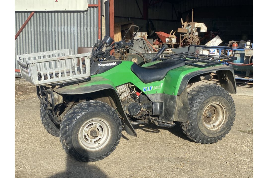 Kawasaki KLF 300 2WD quad bike. 3,396 miles. Owned from new. Key held. NO VAT - Image 1 of 27