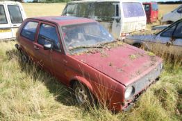 VW Golf MK II C 1.3L petrol manual 3-door. Registr