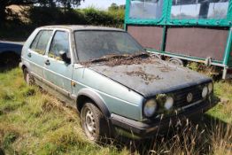 VW Golf MK II Driver 1.6L petrol manual 5-door. Registration J487 JRT (no paperwork). Date of