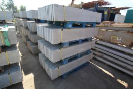 4x packs of 18 12in solid concrete gravel boards.