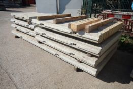 4x prestressed concrete panels: 3x 2000 x 1500 x 1