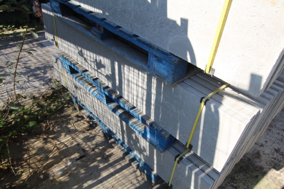 4x packs of 18 12in solid concrete gravel boards. - Image 9 of 9
