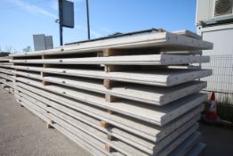 5x prestressed concrete panels: 6096 x 1500 x 95 (